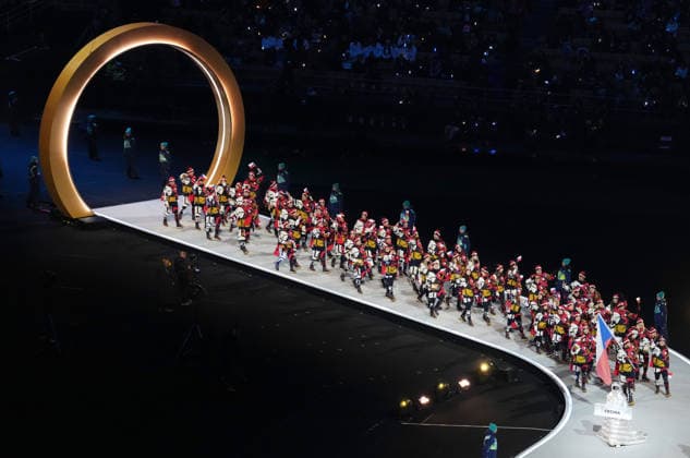 (260207) -- MILAN, Feb. 7, 2026 -- The delegation of the Czech Republic parades into the San Siro Olympic Stadium during the opening ceremony of the Milan-Cortina 2026 Olympic Winter games, Winterspiele,Spiele, Summer games in Milan, Italy, Feb. 6, 2026. ) (MICO2026)ITALY-MILAN-CORTINA 2026-OLYMPIC WINTER GAMES-OPENING CEREMONY XuexYuge 