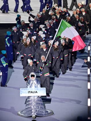 (260207) -- MILAN, Feb. 7, 2026 -- The delegation of Italy parades into the San Siro Olympic Stadium during the opening ceremony of the Milan-Cortina 2026 Olympic Winter games, Winterspiele,Spiele, Summer games in Milan, Italy, Feb. 6, 2026. ) (MICO2026)ITALY-MILAN-CORTINA 2026-OLYMPIC WINTER GAMES-OPENING CEREMONY TaoxXiyi 