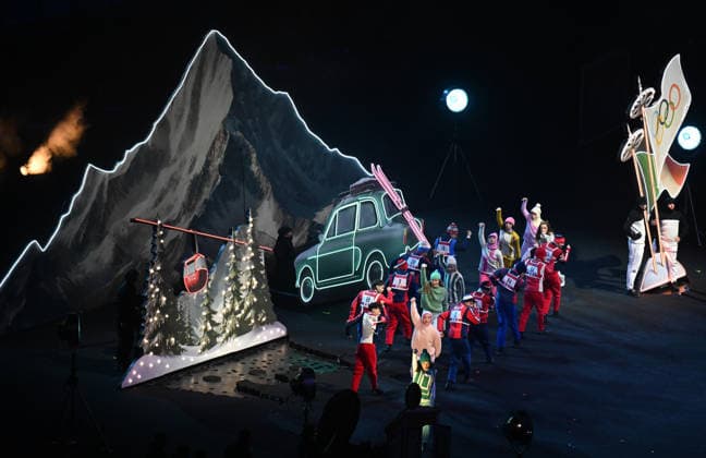 (260207) -- MILAN, Feb. 7, 2026 -- Artists perform during the opening ceremony of the Milan-Cortina 2026 Olympic Winter games, Winterspiele,Spiele, Summer games at the San Siro Olympic Stadium in Milan, Italy, Feb. 6, 2026. ) (MICO2026)ITALY-MILAN-CORTINA 2026-OLYMPIC WINTER GAMES-OPENING CEREMONY ChengxMin 