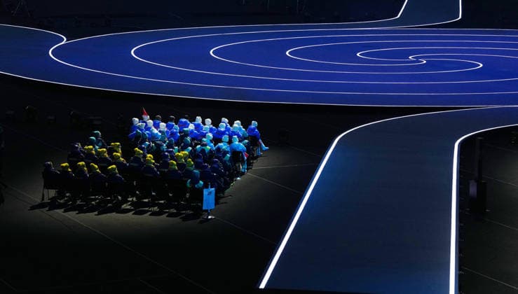 (260207) -- MILAN, Feb. 7, 2026 -- The delegation of the People s Republic of China (rear) is seen during the opening ceremony of the Milan-Cortina 2026 Olympic Winter games, Winterspiele,Spiele, Summer games at the San Siro Olympic Stadium in Milan, Italy, Feb. 6, 2026. ) (MICO2026)ITALY-MILAN-CORTINA 2026-OLYMPIC WINTER GAMES-OPENING CEREMONY TaoxXiyi 