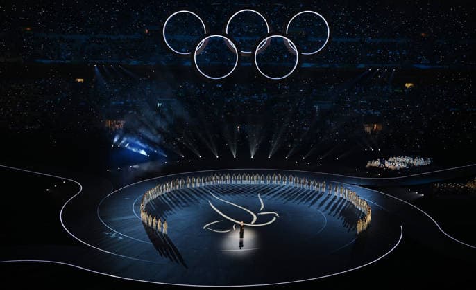 (260207) -- MILAN, Feb. 7, 2026 -- Artists perform during the opening ceremony of the Milan-Cortina 2026 Olympic Winter games, Winterspiele,Spiele, Summer games at the San Siro Olympic Stadium in Milan, Italy, Feb. 6, 2026. ) (MICO2026)ITALY-MILAN-CORTINA 2026-OLYMPIC WINTER GAMES-OPENING CEREMONY ChengxMin 