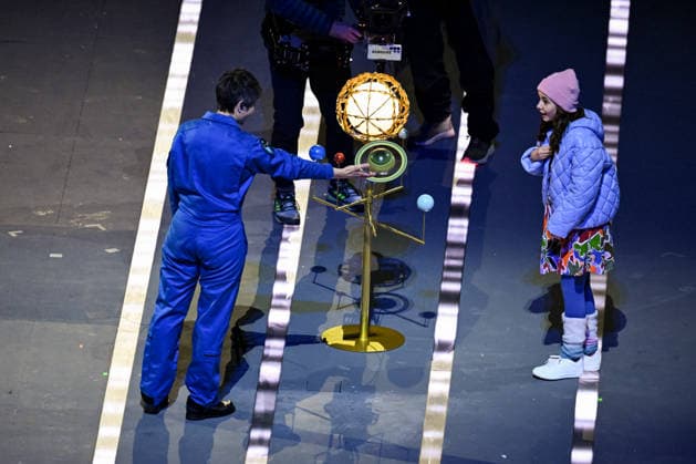 Winter Olympic Games, Olympische Spiele, Olympia, OS Milano Cortina 2026 Opening night - Final Show San Siro Stadium - Milan, Italy Samantha Cristoforetti;guest Winter Olympic Games Milano Cortina 2026 Opening night - Final Show San Siro Stadium - Milan, Italy 6th February 2026 SGPItalia id 134457_005 Not Exclusive  Copyright: xALFONSOxCATALANO SGPITALIAx