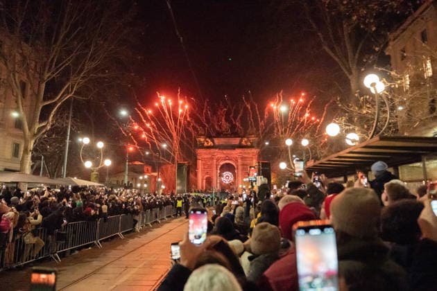 Winter Olympic Games, Olympische Spiele, Olympia, OS Milano Cortina 2026 Opening night - Final Show San Siro Stadium - Milan, Italy Winter Olympic Games Milano Cortina 2026 Lighting of the Brazier at the Arco della Pace Milan, Italy 6th February 2026 SGPItalia id 134457_006 Not Exclusive  Copyright: xMARCOxERBAx