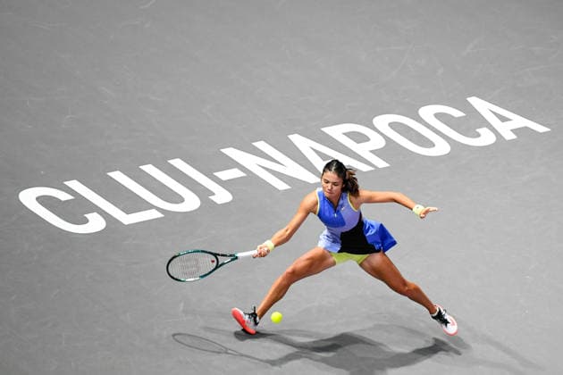 Transylvania Open 2026 - WTA, Tennis Damen 250 Tournament - Semi-finals Emma Raducanu plays during the Transylvania Open 2026 Semi-finals at BT Arena in Cluj-Napoca, Romania, on February 6, 2026. Cluj-Napoca Romania  Copyright: xFlaviuxBuboix originalFilename:buboi-notitle260206_npNbD.jpg