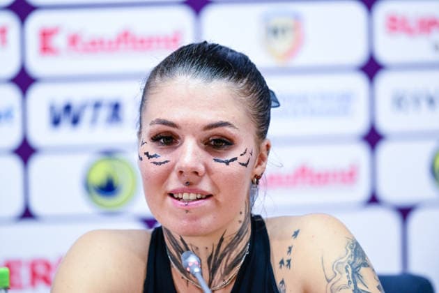 Transylvania Open 2026 - WTA, Tennis Damen 250 Tournament - Semi-finals Oleksandra Oliynykova plays during the Transylvania Open 2026 Semi-finals at BT Arena in Cluj-Napoca, Romania, on February 6, 2026. Cluj-Napoca Romania  Copyright: xFlaviuxBuboix originalFilename:buboi-notitle260206_np0po.jpg