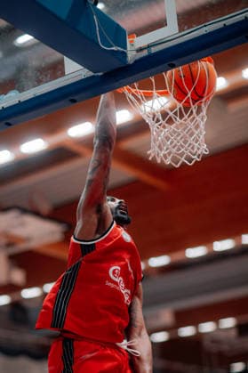 BB 2BL SBB Baskets Eisbaeren Bremerhaven Michael Hughes II SBB Baskets during the 2025 2026 season in the 2 Barmer Basketball Bundesliga Pro A on matchday 21 SBB Baskets and Eisbaeren Bremerhaven at the Wolfgang Lakenmacher Halle on February 6, 2026 in Magdeburg, Saxony-Anhalt, Germany