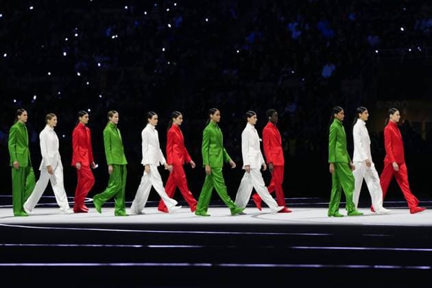 Milan Cortina Olympics: Opening ceremony Performers take part in the opening ceremony of the Milan Cortina Olympics in Milan on Feb. 6, 2026.  A14AA0005252134P