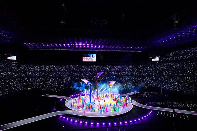 Winter Olympics - Opening Ceremony - Milan Performers and artists during the opening ceremony of the Milano Cortina 2026 Winter Olympics at San Siro Stadium on February 06, 2026 in Milan, Italy. Photo by JMP ABACAPRESS.COM Milan Italy  Copyright: xJMP ABACAx