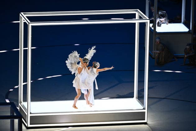 Winter Olympics - Opening Ceremony - Milan Performers and artists during the opening ceremony of the Milano Cortina 2026 Winter Olympics at San Siro Stadium on February 06, 2026 in Milan, Italy. Photo by JMP ABACAPRESS.COM Milan Italy  Copyright: xJMP ABACAx