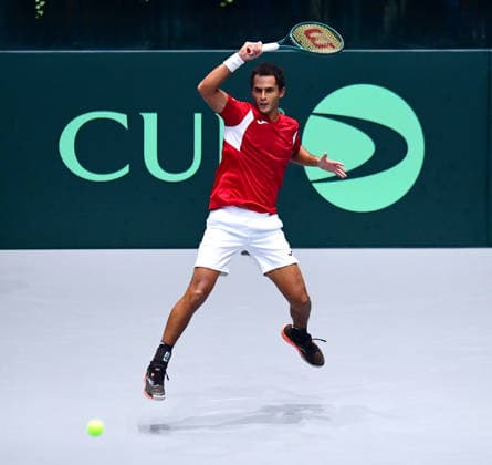 Tennis Davis Cup 2026 Germany Peru on 06 02 2026 at the Castello in Düsseldorf Juan Pablo Varillas PER North Rhine-Westphalia Germany