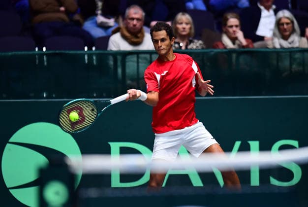 Tennis Davis Cup 2026 Germany Peru on 06 02 2026 at the Castello in Düsseldorf Juan Pablo Varillas PER North Rhine-Westphalia Germany