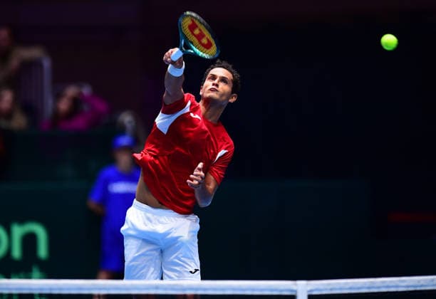 Tennis Davis Cup 2026 Germany Peru on 06 02 2026 at the Castello in Düsseldorf Juan Pablo Varillas PER North Rhine-Westphalia Germany