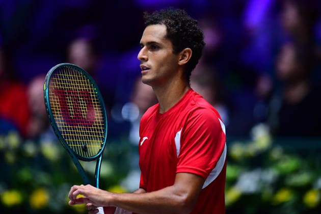 Tennis Davis Cup 2026 Germany Peru on 06 02 2026 at the Castello in Düsseldorf Juan Pablo Varillas PER North Rhine-Westphalia Germany