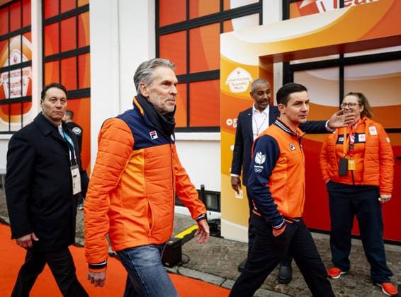 MILAN Caretaker Prime Minister Dick Schoof arrives for the opening of the TeamNL House. The House is where Dutch people gather during the Winter Olympics to celebrate, among other things, the successes of Dutch athletes. ROBIN VAN LONKHUIJSEN ANP xVIxANPxSportx xxANPxIVx 549899324 originalFilename: 549899324.jpg