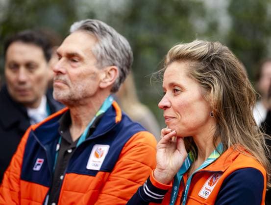 MILAN - Loes Meurs, the girlfriend of caretaker Prime Minister Dick Schoof, during the opening of the TeamNL House. The House is where Dutch people gather during the Winter Olympics to celebrate, among other things, the successes of Dutch athletes. ROBIN VAN LONKHUIJSEN ANP xVIxANPxSportx xxANPxIVx 549899828 originalFilename: 549899828.jpg