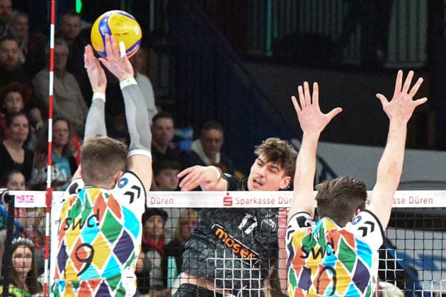 Volleyball, 1st VBL, Powervolleys Düren - FT 1844 Freiburg