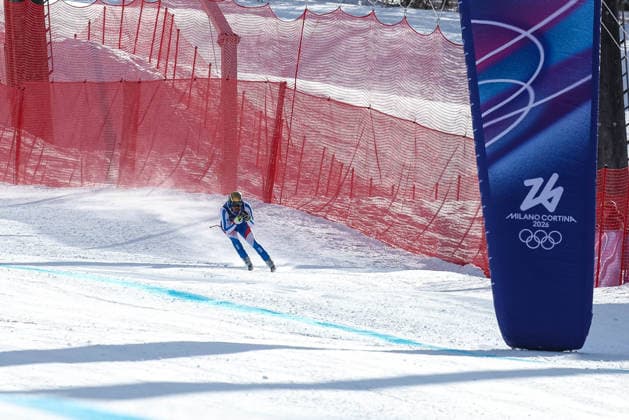 GIOCHI OLIMPICI - Olimpiadi Invernali Milano-Cortina 2026 - Alpine Skiing Men s Downhill Nils Alphand (FRA) during the Olympic Winter games, Winterspiele,Spiele, Summer games Milano-Cortina 2026, Alpine Skiing Men s Downhill on February 07, 2026 at Stelvio Ski Centre in Bormio, Italy Cortina D Ampezzo Italy  Copyright: xIPAxSport ABACAx