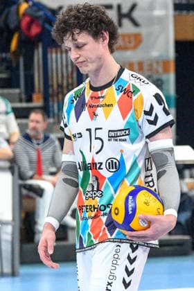 Zachary Peter Hutcheson Powervolleys Düren, 15 , Portrait, Portrait, 06 02 2026, Düren Germany , Volleyball, 1 Bundesliga Men, SWD Powervolleys Düren FT 1844 Freiburg xmhx