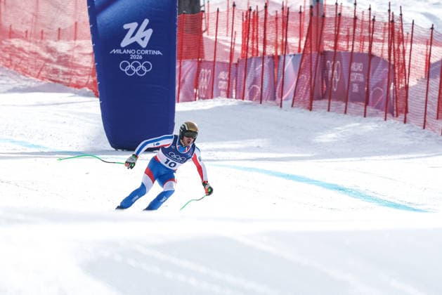 Winter Olympics - Alpine Skiing Men s Downhill Nils Allegre (FRA) during the Olympic Winter games, Winterspiele,Spiele, Summer games Milano-Cortina 2026, Alpine Skiing Men s Downhill on February 07, 2026 at Stelvio Ski Centre in Bormio, Italy Photo by Sergio Bisi IPA ABACAPRESS.COM Cortina D Ampezzo Italy  Copyright: xIPAxSport ABACAx