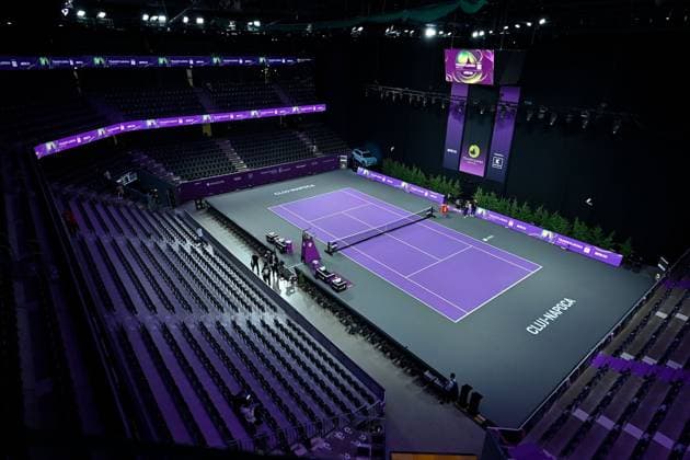 General view over the BT Arena, before the Transylvania Open 2026 double game, a WTA250 Tournament, between Saisai Zheng and Xinyu Wang of China vs Sara Sorribes Tormo of Spain and Kamilla Rakhimova of Uzbekistan. Transylvania Open 2026 - WTA, Tennis Damen 250 Tournament - FinalsCluj Napoca Romania  Copyright: xAlexxNicodim Shutterstockx 16526838a