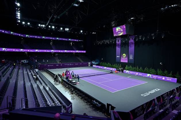 General view over the BT Arena, before the Transylvania Open 2026 double game, a WTA250 Tournament, between Saisai Zheng and Xinyu Wang of China vs Sara Sorribes Tormo of Spain and Kamilla Rakhimova of Uzbekistan. Transylvania Open 2026 - WTA, Tennis Damen 250 Tournament - FinalsCluj Napoca Romania  Copyright: xAlexxNicodim Shutterstockx 16526838e