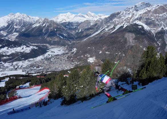 (260207) -- BORMIO, Feb. 7, 2026 -- Daniel Hemetsberger of Austria competes during the alpine skiing men s downhill of the Milan-Cortina 2026 Olympic Winter games, Winterspiele,Spiele, Summer games in Bormio, Italy, Feb. 7, 2026. ) (MICO2026)ITALY-BORMIO-OLYMPIC WINTER GAMES-ALPINE SKIING-MEN S DOWNHILL HuxHuhu 