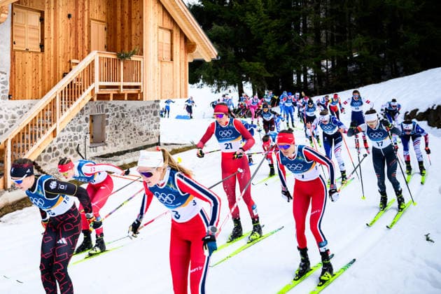260207 Karoline Simpson-Larsen of Norway, Anja Weber of Switzerland and Heidi Weng of Norway compete in the women s 20 km cross-country skiing skiathlon during day 1 of the 2026 Winter Olympics on February 7, 2026 in Val di Fiemme. Photo: Maxim Thore BILDBYRAN kod MT MT0961 skidor cross-country skiing langrenn Olympic Games, Olympische Spiele, Olympia, OS olympics winter olympics os ol olympiska spel vinter-os olympiske leker milano cortina 2026 milan cortina 2026 milano cortina 2026 olympic games milano cortina 2026 winter olympic games milano cortina-os milano cortina-ol vinter-ol 1 bbeng skiathlon dam norge *** 260207 Karoline Simpson Larsen of Norway, Anja Weber of Switzerland and Heidi Weng of Norway compete in the women s 20 km cross country skiing skiathlon during day 1 of the 2026 Winter Olympics on February 7, 2026 in Val di Fiemme Photo Maxim Thore BILDBYRAN kod MT MT0961 skidor cross country skiing langrenn olympic games olympics winter olympics os ol olympiska spel vinter os olympiske leker milano cortina 2026 milan cortina 2026 milano cortina 2026 olympic games milano cortina 2026 winter olympic games milano cortina os milano cortina ol vinter ol 1 bbeng skiathlon dam norge  Copyright: MAXIMxTHORE BB260207MT007