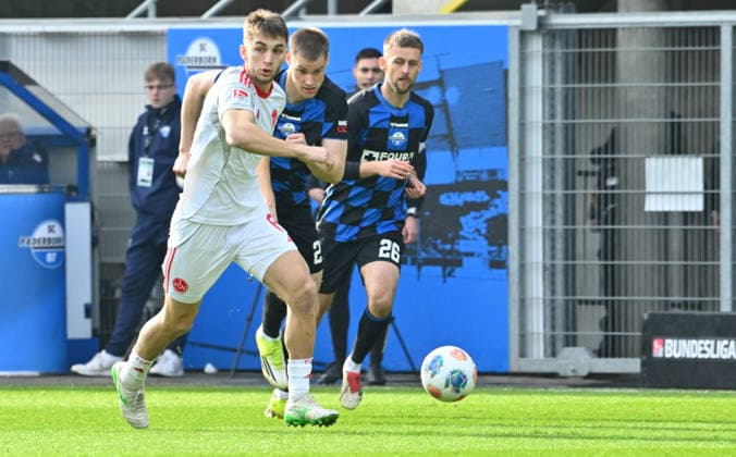 07 02 2026 Soccer Season 2025 2026 2 Soccer Bundesliga 21 Matchday SC Paderborn 07 SCP 1 FC Nürnberg FCN Club Sportfoto Zink xwoxzix DFL regulations prohibit any use of photographs as image sequences and or quasi video only for editorial use Adam Markhiev 6, 1 FC Nürnberg FCN Steffen Tigges 27, SC Paderborn 07 Sebastian Klaas 26, SC Paderborn 07
