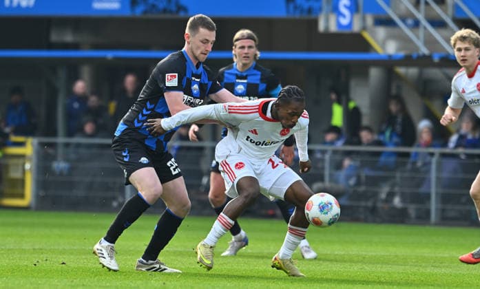 07 02 2026 Soccer Season 2025 2026 2 Soccer Bundesliga 21 Matchday SC Paderborn 07 SCP 1 FC Nuremberg FCN Club Sportfoto Zink xwoxzix DFL regulations prohibit any use of photographs as image sequences and or quasi video only for editorial use Tjark Scheller 25, SC Paderborn 07 Mohamed Ali Zoma 23, 1 FC Nuremberg FCN