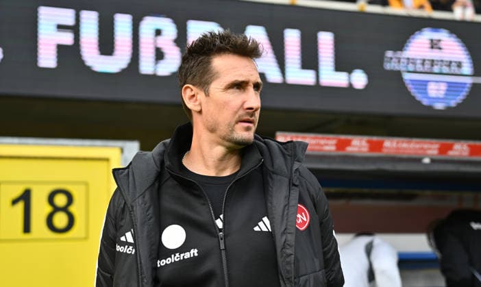 07 02 2026 Soccer Season 2025 2026 2 Soccer Bundesliga 21 Matchday SC Paderborn 07 SCP 1 FC Nürnberg FCN Club Sportfoto Zink xwoxzix DFL regulations prohibit any use of photographs as image sequences and or quasi video only for editorial use Miroslav Miro Klose Trainer 1 FC Nürnberg FCN