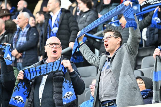 07 02 2026 Soccer Season 2025 2026 2 Soccer Bundesliga 21 Matchday SC Paderborn 07 SCP 1 FC Nürnberg FCN Club Sportfoto Zink xwoxzix DFL regulations prohibit any use of photographs as image sequences and or quasi video only for editorial use Fans Fanblock SCP