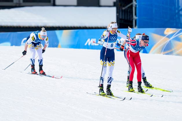 Winter Olympics in Milan Cortina 2026 Val di Fiemme, Italy 20260207. Jonna Sundling from Sweden, Frida Karlsson from Sweden Astrid oyre Slind from Norway during the women s cross-country 20 km Skiathlon at Lago di Tesero during the Winter Olympics in Milano Cortina 2026. Photo: Lise Aserud NTB Val di Fiemme Italy EDITORIAL USE ONLY. RESTRICTED USE FOR BETTING COMPANIES Ref:_SPOj8YBxKhsoYg.jpg *** Winter Olympics in Milan Cortina 2026 Val di Fiemme, Italy 20260207 Jonna Sundling from Sweden, Frida Karlsson from Sweden Astrid oyre Slind from Norway during the women s cross country 20 km Skiathlon at Lago di Tesero during the Winter Olympics in Milano Cortina 2026 Photo Lise Aserud NTB Val di Fiemme Italy EDITORIAL USE ONLY RESTRICTED USE FOR BETTING COMPANIES  Copyright: xLisexAserudx xNTBx