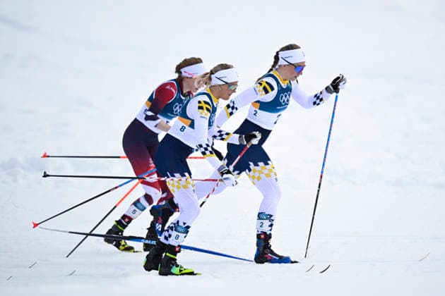 VAL DI FIEMME, ITALIEN 20260207 Sveriges Frida Karlsson, Moa Ilar och Österrikes Teresa Stadlober i damernas skiathlon 10+10 km under vinter-OS i Val di Femme i Italien. *** Bilden ingar i SPORTPAKET. För övriga BETALBILD *** VAL DI FIEMME ITALIEN x10430x *** VAL DI FIEMME, ITALY 20260207 Swedens Frida Karlsson, Moa Ilar and Austrias Teresa Stadlober in the womens skiathlon 10 10 km during the Winter Olympics in Val di Femme, Italy Picture in SPORTPAKET For others PAYPICTURE VAL DI FIEMME ITALY x10430x  Copyright: xChristinexOlsson TTx OS 2026 SKIDOR