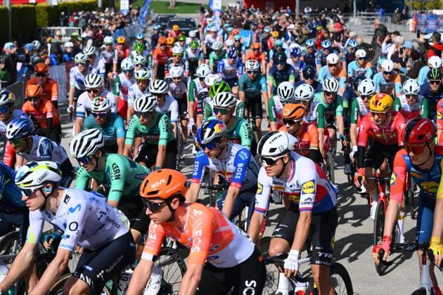 Tour of Valencia 2026 Stage 4 TEULADA MORAIRA, SPAIN - FEBRUARY 07 : Illustration picture of the peloton during stage 4 of the 77th edition of Volta a la Comunitat Valenciana an UCI ProSeries 2.Pro cycling road race stage for Men Elite of 172.2 km with start in La Nucia and finish in Teulada Moraira on February 7, 2026 in Teulada Moraira, Spain, 07 02 2026 Teulada Moraira Spain  Copyright: xVincentxKalutx