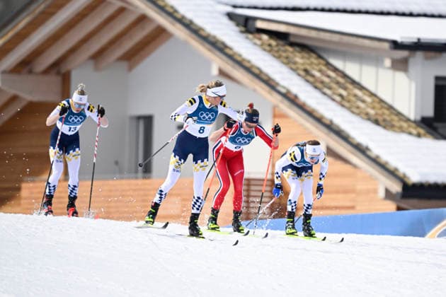 VAL DI FIEMME, ITALY 20260207 Sweden s Frida Karlsson, Norway s Astrid Öyre Slind and Sweden s Ebba Andersson in the back in the women s skiathlon 10+10 km during the Winter Olympics in Val di Femme in Italy. *** The image is included in the SPORTS PACKAGE. For others PAYMENT IMAGE *** VAL DI FIEMME ITALY x10430x *** VAL DI FIEMME, ITALY 20260207 Sweden s Frida Karlsson, Norway s Astrid Öyre Slind and Sweden s Ebba Andersson in the back in the women s skiathlon 10 10 km during the Winter Olympics in Val di Femme in Italy The image is included in the SPORTS PACKAGE For others PAYMENT IMAGE VAL DI FIEMME ITALY x10430x  Copyright: xChristinexOlsson TTx OLYMPICS 2026 SKIING