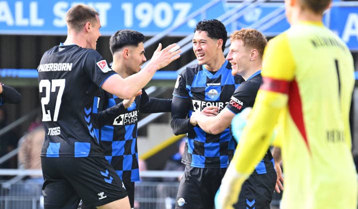 07 02 2026 Soccer Season 2025 2026 2 Soccer Bundesliga 21 Matchday SC Paderborn 07 SCP 1 FC Nürnberg FCN Club Sportfoto Zink xwoxzix DFL regulations prohibit any use of photographs as image sequences and or quasi video only for editorial use Torjubel Jubel nach Treffer Tor Torschuß zum 2 0 durch Laurin Curda 17, SC Paderborn 07