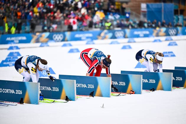 VAL DI FIEMME, ITALIEN 20260207 Sveriges Ebba Andersson, Norges Astrid Öyre Slind och Sveriges Frida Karlsson i damernas skiathlon 10+10 km under vinter-OS i Val di Femme i Italien. VAL DI FIEMME ITALIEN x10430x *** VAL DI FIEMME, ITALY 20260207 Swedens Ebba Andersson, Norways Astrid Öyre Slind and Swedens Frida Karlsson in the womens skiathlon 10 10 km during the Winter Olympics in Val di Femme, Italy VAL DI FIEMME ITALY x10430x  Copyright: xChristinexOlsson TTx OS 2026 SKIDOR