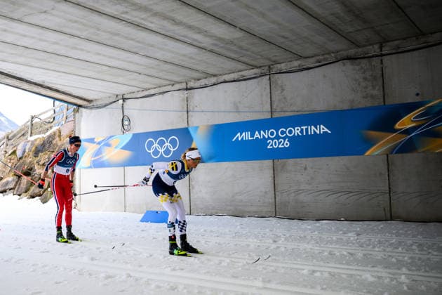 260207 Astrid oyre Slind of Norway and Frida Karlsson of Sweden compete in the women s 20 km cross-country skiing skiathlon during day 1 of the 2026 Winter Olympics on February 7, 2026 in Val di Fiemme. Photo: Maxim Thore BILDBYRAN kod MT MT0961 skidor cross-country skiing langrenn Olympic Games, Olympische Spiele, Olympia, OS olympics winter olympics os ol olympiska spel vinter-os olympiske leker milano cortina 2026 milan cortina 2026 milano cortina 2026 olympic games milano cortina 2026 winter olympic games milano cortina-os milano cortina-ol vinter-ol 1 bbeng skiathlon dam sverige norge *** 260207 Astrid oyre Slind of Norway and Frida Karlsson of Sweden compete in the women s 20 km cross country skiing skiathlon during day 1 of the 2026 Winter Olympics on February 7, 2026 in Val di Fiemme Photo Maxim Thore BILDBYRAN kod MT MT0961 skidor cross country skiing langrenn olympic games olympics winter olympics os ol olympiska spel vinter os olympiske leker milano cortina 2026 milan cortina 2026 milano cortina 2026 olympic games milano cortina 2026 winter olympic games milano cortina os milano cortina ol vinter ol 1 bbeng skiathlon dam sverige norge  Copyright: MAXIMxTHORE BB260207MT034