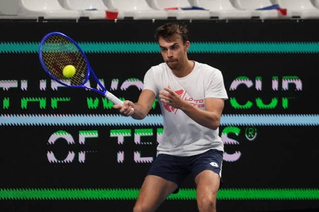 TENNIS - DAVIS CUP 2026 - FRANCE v SLOVAKIA Benjamin Bonzi of French during the Davis Cup 2026, Qualifiers tennis event on 7 February 2026 at Le Chaudron in Le Portel, France - Photo Laurent Lairys Le PortelFrance  Copyright: xLaurentxLairysx