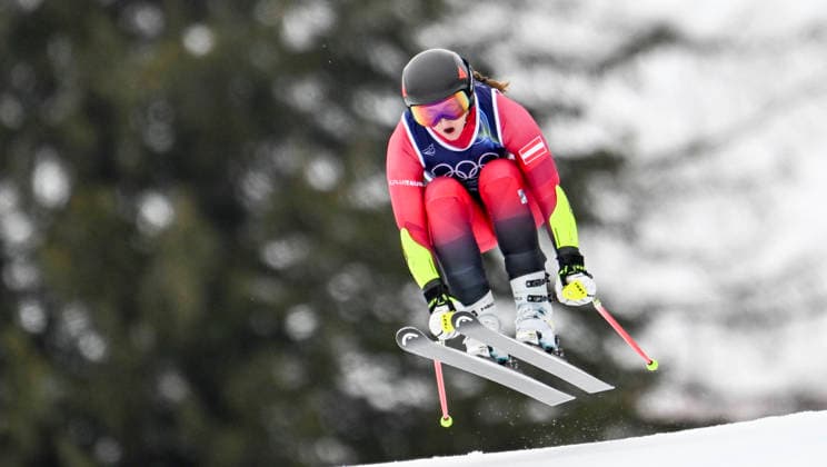 OLYMPICS - Winter Olympic Games, Olympische Spiele, Olympia, OS Milano Cortina 2026 CORTINA D AMPEZZO,ITALY,07.FEB.26 - OLYMPICS, ALPINE SKIING - Winter Olympic Games Milano Cortina 2026,, downhill training, women. Image shows Nina Ortlieb (AUT).  GEPAxpictures xAlexanderxSolc