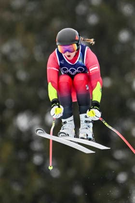 OLYMPICS - Winter Olympic Games, Olympische Spiele, Olympia, OS Milano Cortina 2026 CORTINA D AMPEZZO,ITALY,07.FEB.26 - OLYMPICS, ALPINE SKIING - Winter Olympic Games Milano Cortina 2026, downhill training, women. Image shows Nina Ortlieb (AUT).  GEPAxpictures xAlexanderxSolc