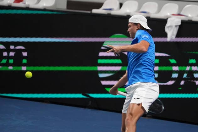 February 7, 2026, Le Portel, Bretagne, France: Alexandre Muller of French during the Davis Cup 2026, Qualifiers tennis event on 7 February 2026 at Le Chaudron in Le Portel, France - Photo Le Portel France - ZUMAl193 20260207_zsp_l193_020 Copyright: xLaurentxLairysx