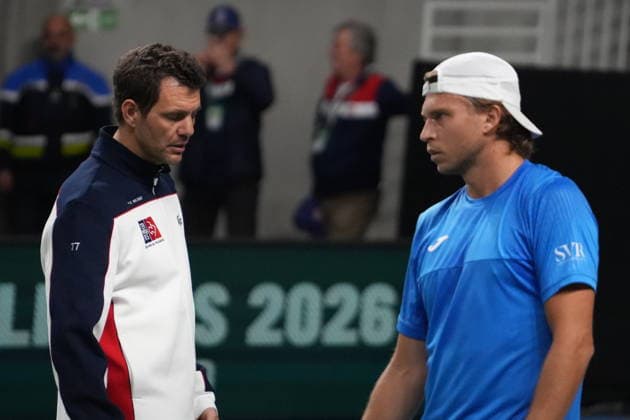 February 7, 2026, Le Portel, Bretagne, France: Alexandre Muller and Paul - Henri Mathieu of French during the Davis Cup 2026, Qualifiers tennis event on 7 February 2026 at Le Chaudron in Le Portel, France - Photo Le Portel France - ZUMAl193 20260207_zsp_l193_024 Copyright: xLaurentxLairysx