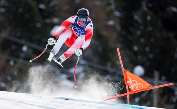 OLYMPICS - Winter Olympic Games, Olympische Spiele, Olympia, OS Milano Cortina 2026 BORMIO,ITALY,07.FEB.26 - OLYMPICS, ALPINE SKIING - Winter Olympic Games Milano Cortina 2026, downhill, men. Image shows Franjo von Allmen (SUI).  GEPAxpictures xHaraldxSteiner