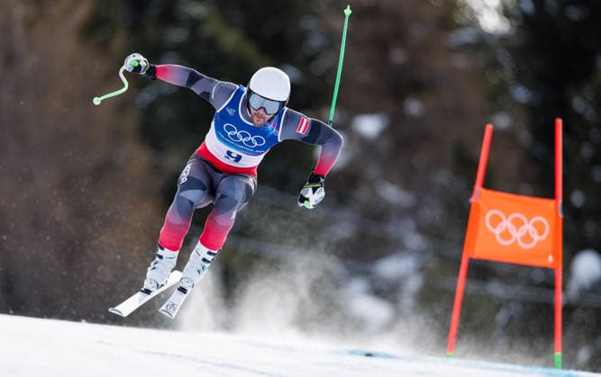OLYMPICS - Winter Olympic Games, Olympische Spiele, Olympia, OS Milano Cortina 2026 BORMIO,ITALY,07.FEB.26 - OLYMPICS, ALPINE SKIING - Winter Olympic Games Milano Cortina 2026, downhill, men. Image shows Vincent Kriechmayr (AUT).  GEPAxpictures xHaraldxSteiner