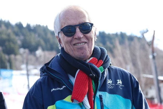 The president Giovanni Malago at the end of the Olympic Winter games, Winterspiele,Spiele, Summer games Milano-Cortina 2026, Alpine Skiing Men s Downhill on February 07, 2026 at Stelvio Ski Centre in Bormio, Italy  Copyright: xSergioxBisi IPAxSportx xipa-agency.netx xx IPA_71065808 IPA_Agency_IPA71065808
