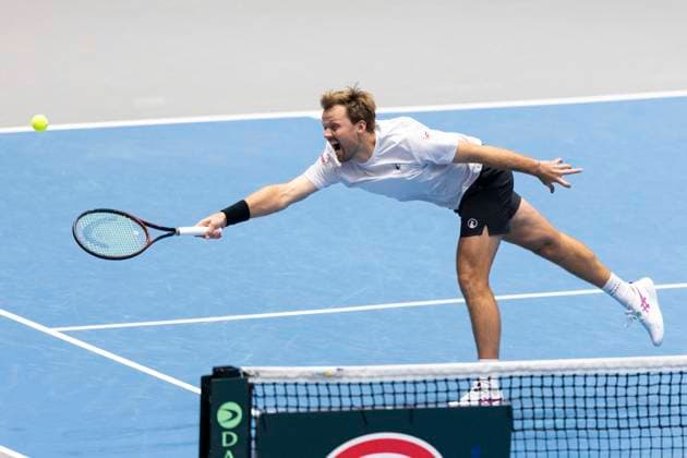 Davis Cup Germany Peru, 07 02 2026 Krawietz GER during the Davis Cup Davis Cup Germany Peru at CASTELLO on February 7, 2026 in Duesseldorf, Germany Copyright: xBEAUTIFULxSPORTS KennyxBeelex