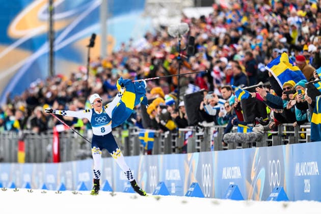 260207 Frida Karlsson of Sweden celebrates when competing in the women s 20 km cross-country skiing skiathlon during day 1 of the 2026 Winter Olympics on February 7, 2026 in Val di Fiemme. Photo: Maxim Thore BILDBYRAN kod MT MT0961 skidor cross-country skiing langrenn Olympic Games, Olympische Spiele, Olympia, OS olympics winter olympics os ol olympiska spel vinter-os olympiske leker milano cortina 2026 milan cortina 2026 milano cortina 2026 olympic games milano cortina 2026 winter olympic games milano cortina-os milano cortina-ol vinter-ol 1 bbeng skiathlon dam os-guld guld jubel medalj sverige *** 260207 Frida Karlsson of Sweden celebrates when competing in the women s 20 km cross country skiing skiathlon during day 1 of the 2026 Winter Olympics on February 7, 2026 in Val di Fiemme Photo Maxim Thore BILDBYRAN kod MT MT0961 skidor cross country skiing langrenn olympic games olympics winter olympics os ol olympiska spel vinter os olympiske leker milano cortina 2026 milan cortina 2026 milano cortina 2026 olympic games milano cortina 2026 winter olympic games milano cortina os milano cortina ol vinter ol 1 bbeng skiathlon dam os guld guld jubel medalj sverige  Copyright: MAXIMxTHORE BB260207MT069