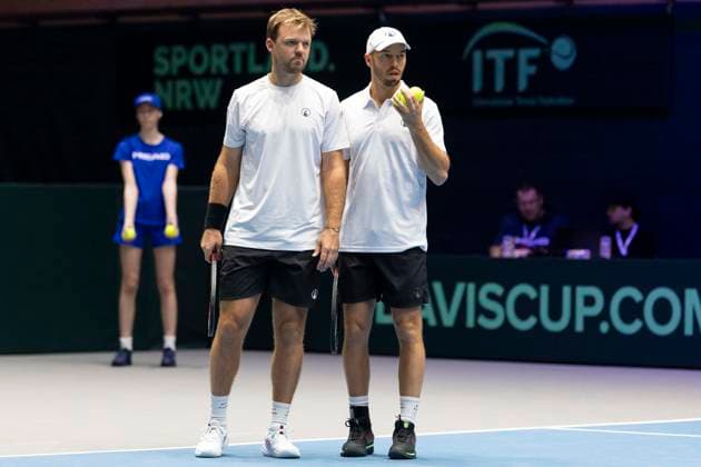 Davis Cup Germany Peru, 07 02 2026 Doubles Krawietz and Puetz GER vs Buse and Huertas del Pino PER during the Davis Cup Davis Cup Germany Peru at CASTELLO on February 7, 2026 in Duesseldorf, Germany Copyright: xBEAUTIFULxSPORTS KennyxBeelex