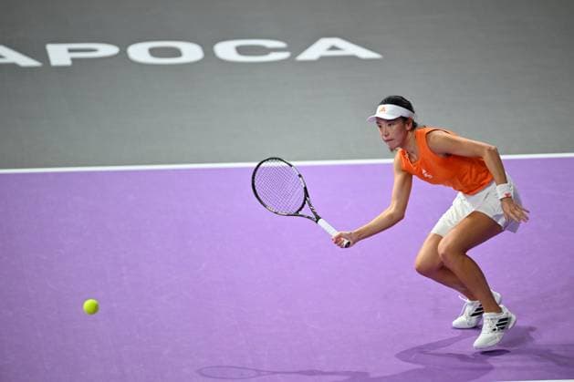 Saisai Zheng and Xinyu Wang of China play against Sara Sorribes Tormo of Spain and Kamilla Rakhimova of Uzbekistan during the Transylvania Open 2026 double final, a WTA250 Tournament, at BT Arena, in Cluj-Napoca, Romania, February 07, 2025. Transylvania Open 2026 - WTA, Tennis Damen 250 Tournament - Double FinalCluj Napoca Romania  Copyright: xAlexxNicodim Shutterstockx 16526889bk